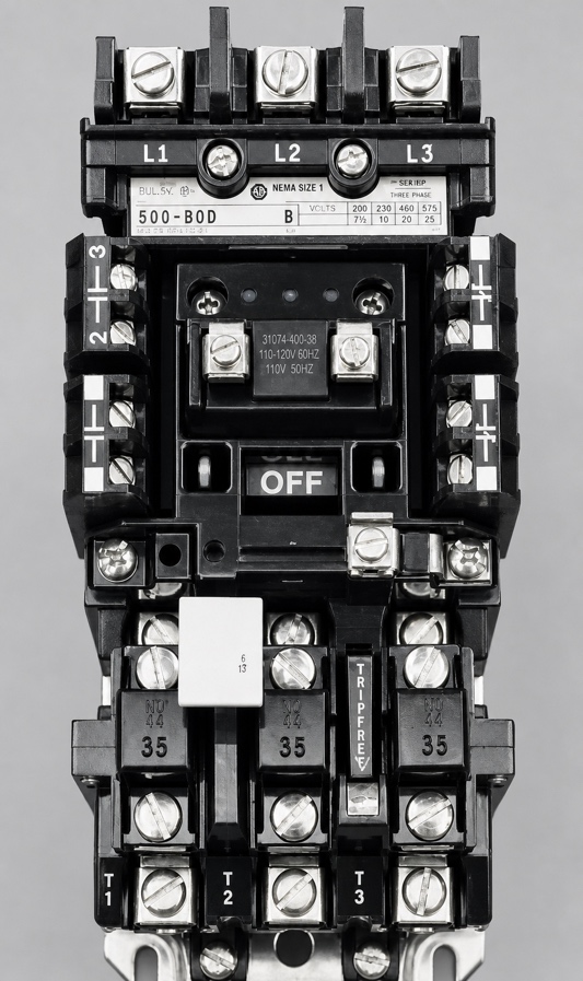 Motor starter with overload relay