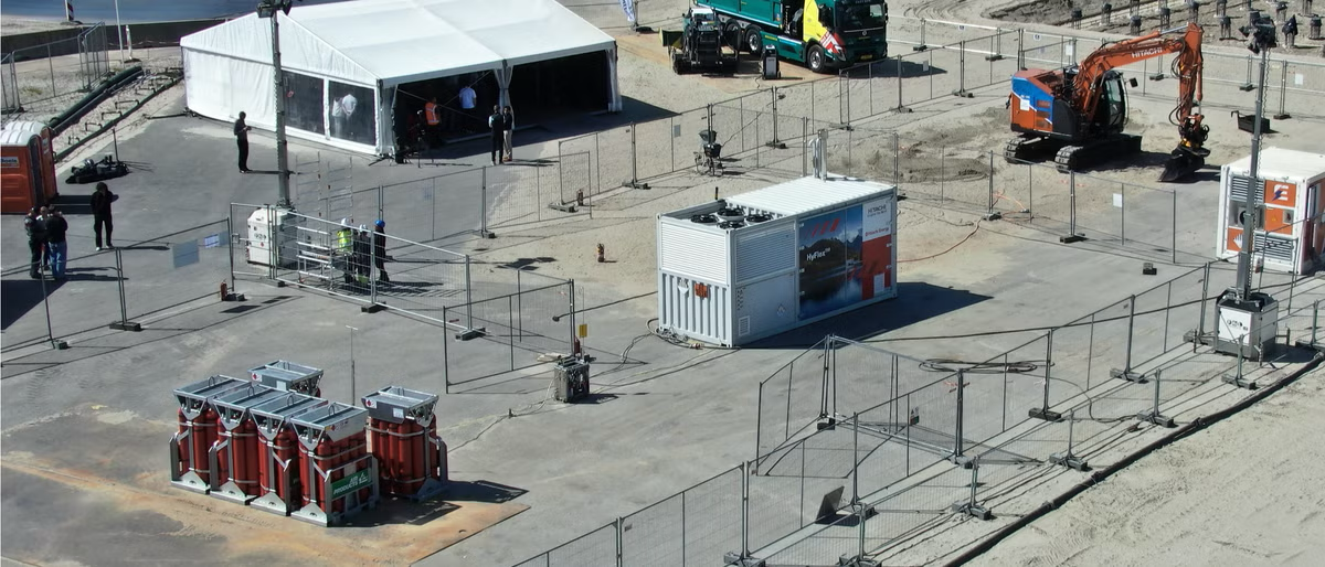 Live demonstration illustrated the concept of a zero-emission construction site in action