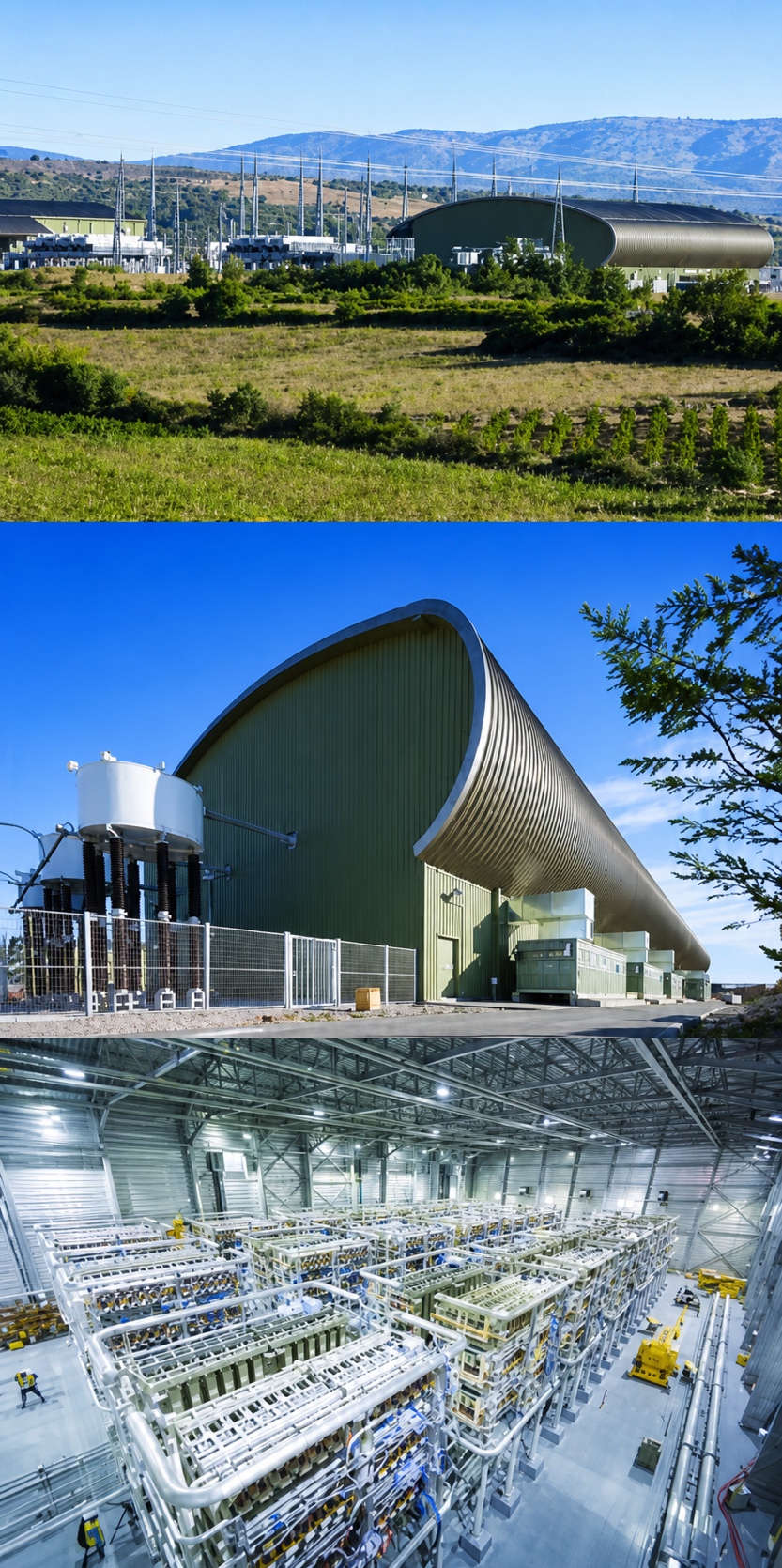 Converter station of the INELFE project.