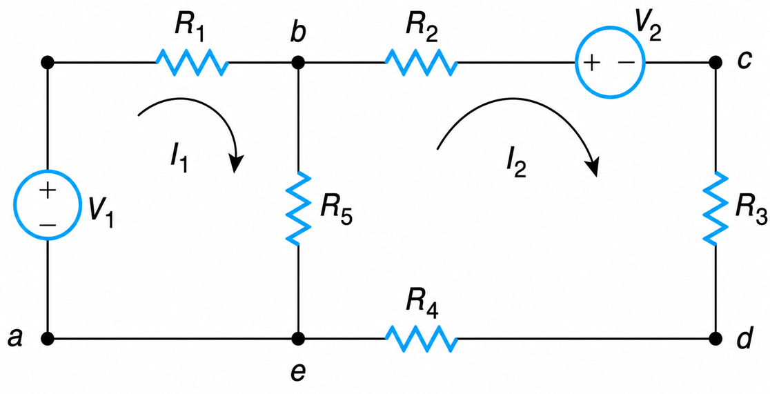 Loop Equations for Electric Circuit