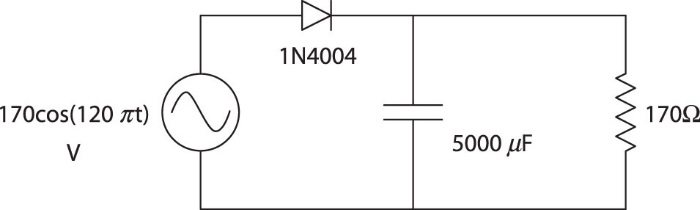 Half-wave rectifier for Example 2