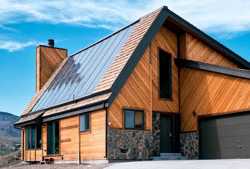 his home in Golden, Colorado, uses a liquid-based solar system for space and water heating