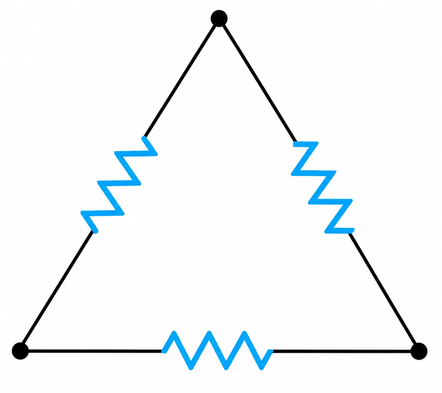 Delta-connected load.