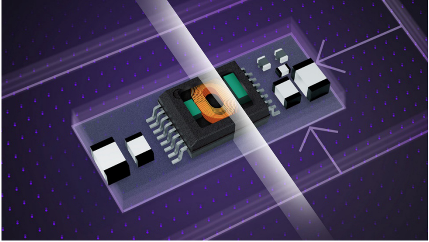 UCC34141-Q1 Module with IsoShield technology in a 5.85 mm × 7.50 mm × 2.65 mm package