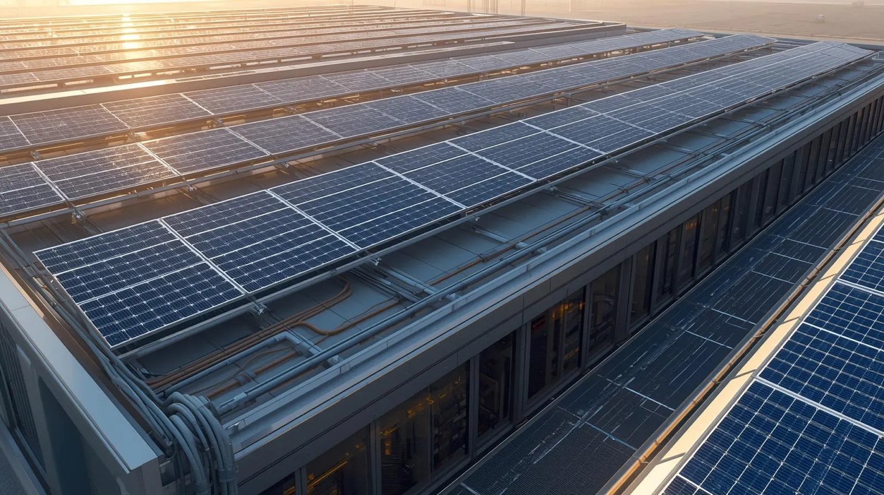 Solar PV systems are emerging as a scalable energy source to meet the growing power demands of AI-driven data centers.