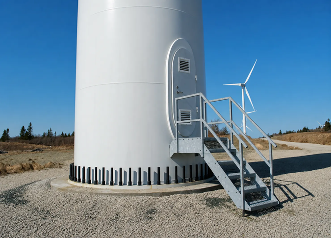 The anchor bolts of a wind turbine structure can experience great amounts of stress.